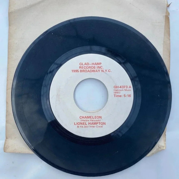 LIONEL HAMPTON: Chameleon / Mister Sunshine 45 RPM White Label Promo Record - Picture 1 of 2